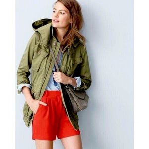 J. Crew Pleated Crepe Short in Red 12